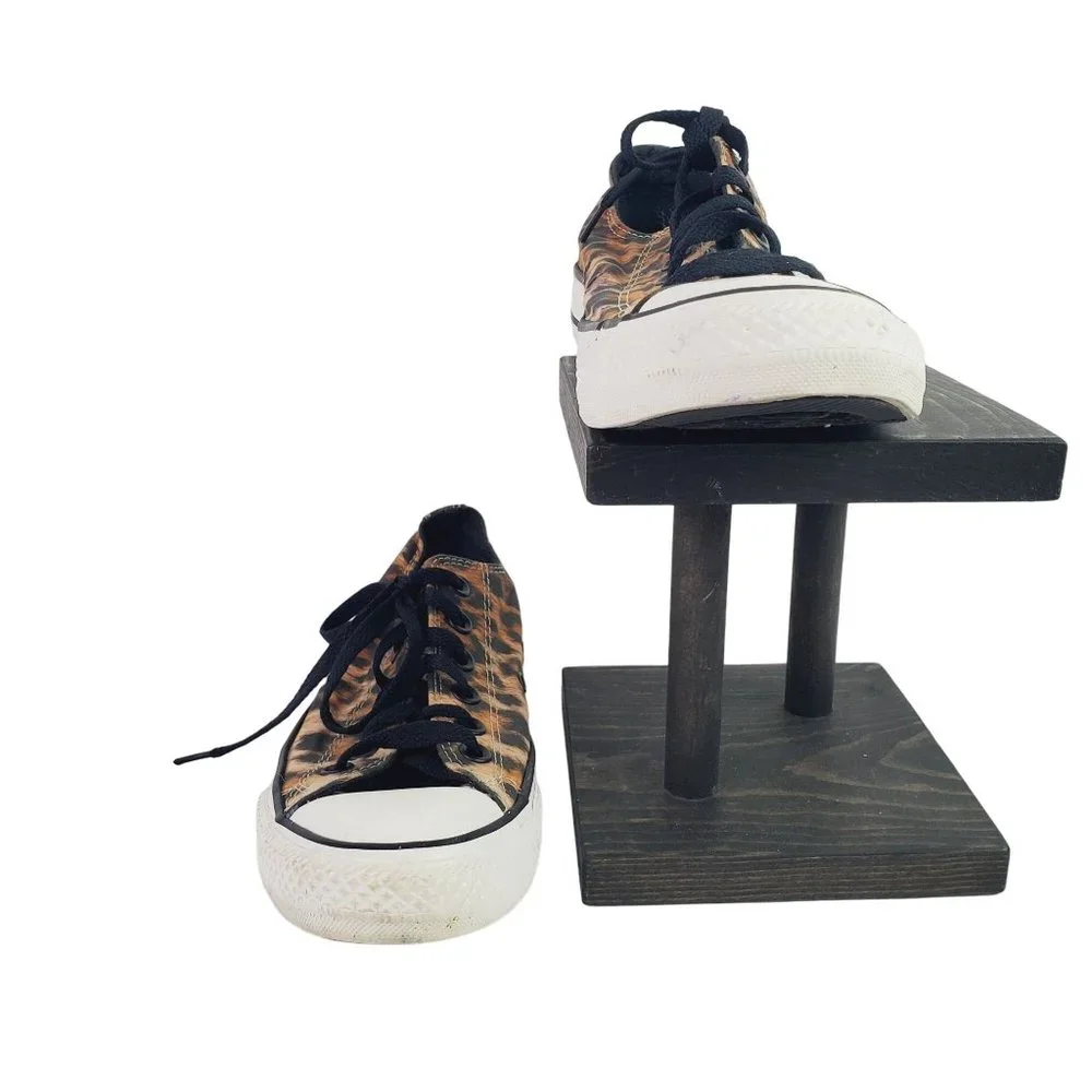 Converse All Star Low Top Flats Leopard Print. W7 M5 - Picture 5 of 10